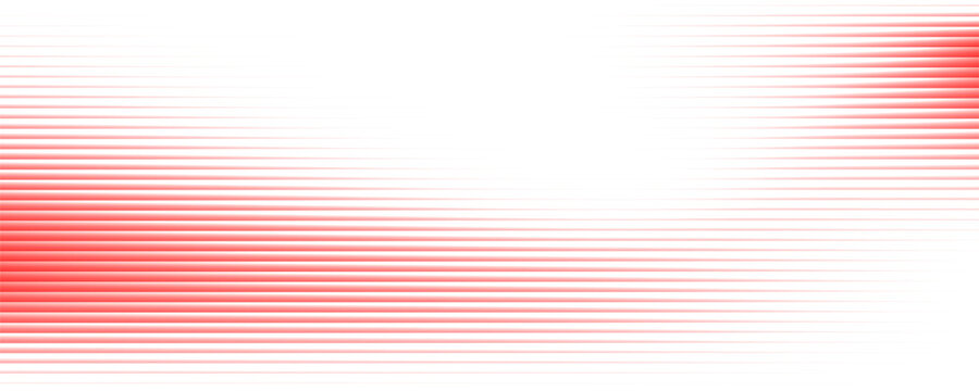 Modern abstract background featuring smooth horizontal red motion lines with a soft gradient blur, creating a dynamic wave effect on a clean white background.