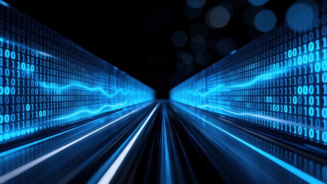 Digital data tunnel with binary code