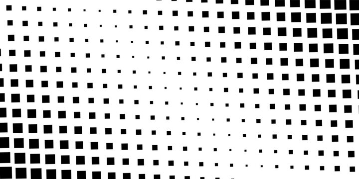 Abstract black and white halftone vector background with geometric diamond shapes gradient raster pattern for modern monochrome design