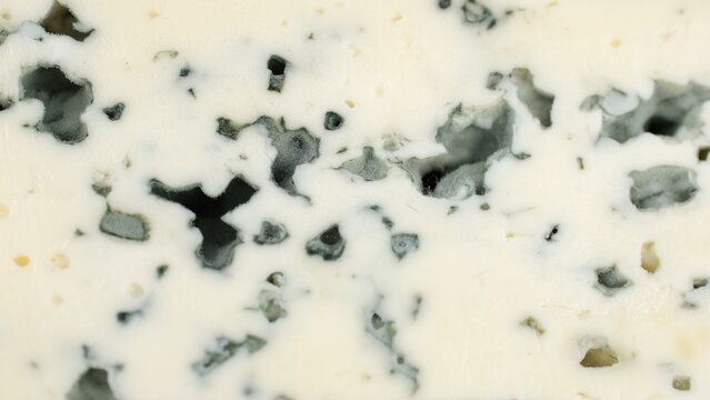 Blue cheese. Heap of sliced blue cheeses with a noble mold