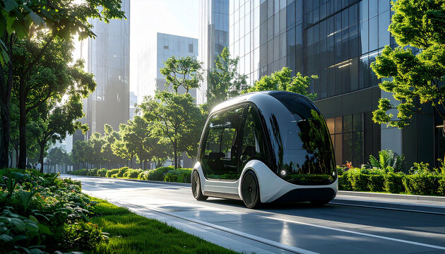 Autonomous Electric Shuttle- A minimalist autonomous electric shuttle pod driving