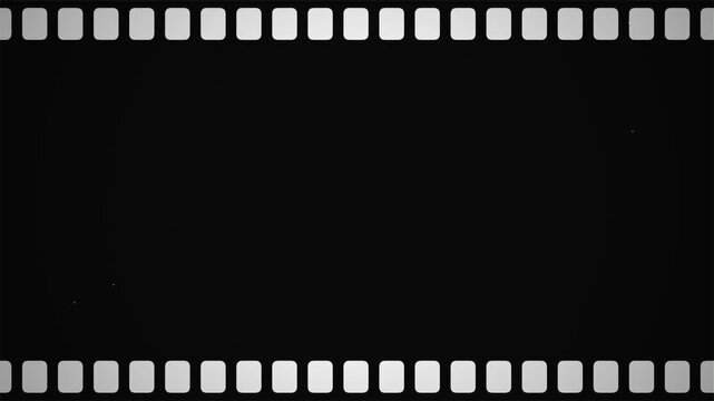 Authentic Analog Filmstrip Frame Overlay with Classic Perforation Sprockets for Cinematic Retro Storytelling and Vintage Video Aesthetics 4k video