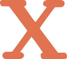 alphabet letter X icon © maridownload