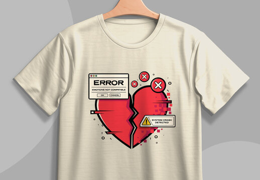 Broken Heart Tshirt Design