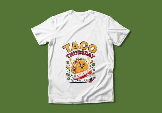 Funny Taco Thursday T Shirt Food Design