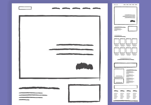 Hand Drawn Landing Page Wireframe