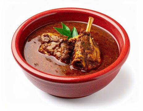 South Indian Mutton Curry In Chili Scarlet Handi