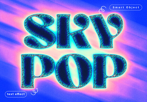 Neon Glow Text Effect Template
