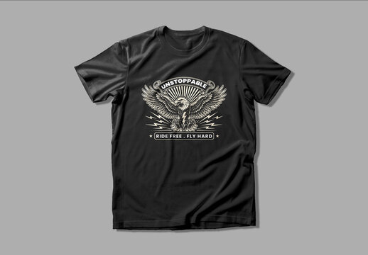 Ride Free Fly Hard Eagle T Shirt