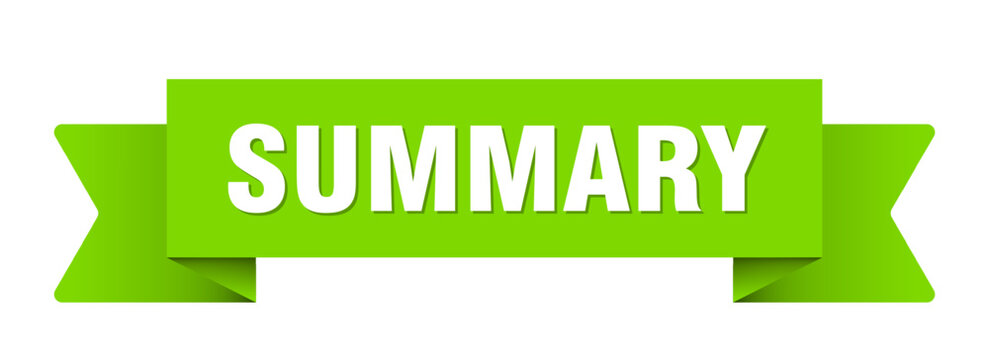 summary ribbon isolated on transparent background. summary ribbon