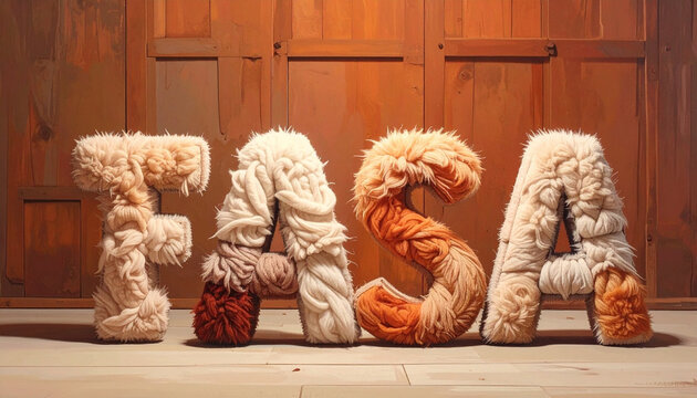 Furry Text Letters