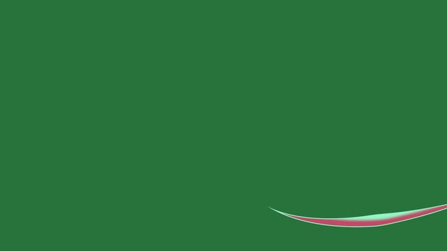 A green background with white border and pink blue swirls red lines wave green screen animated chromakey background layers colorful frame figure scene illustration depth creative style