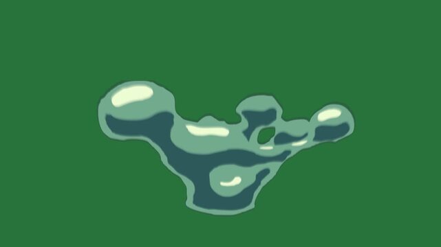 A green background with crown on it and screen water droplets blue white logo border drop green screen animated chromakey background movement design layers expression composition elements