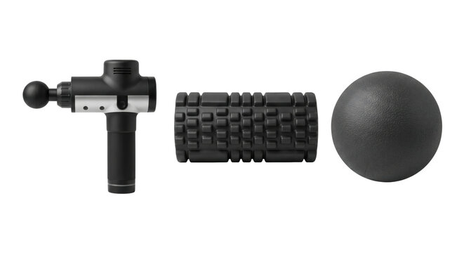 Massage gun foam roller and massage ball recovery tools