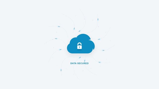 Digital Data Shield Protecting Cloud Network Infrastructure in Abstract Motion