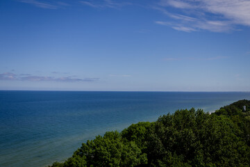 bałtyk. morze, Gąski, piasek, woda, latarnia morska, widok, panorama, krajobraz © Estera