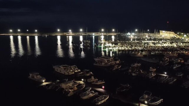 lights in the port of Otranto