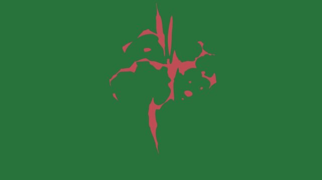 A green background with white border and silhouette of man red dragon on it green screen animated chromakey background illustration backgrounds elements colorful layers emotion creative