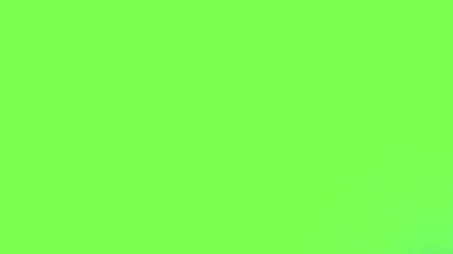 Beautiful 2D cartoon butterfly flapping wings and flying transition video clip on a chroma key green screen background. Perfect for nature stories, colorful summer vlogs, kids' educational channels, a
