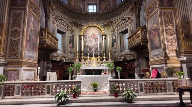 Altar inside San Marcello al Corso church in Rome