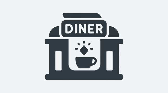 Hidden Gem Diner Silhouette Icon