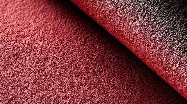Matte burgundy suede textured folded fabric surface with subtle grain texture, premium base for luxury packaging layout, beauty cosmetic poster, fashion textile showcase, Artemis titanium style