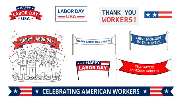 Labor Day Design Elements America