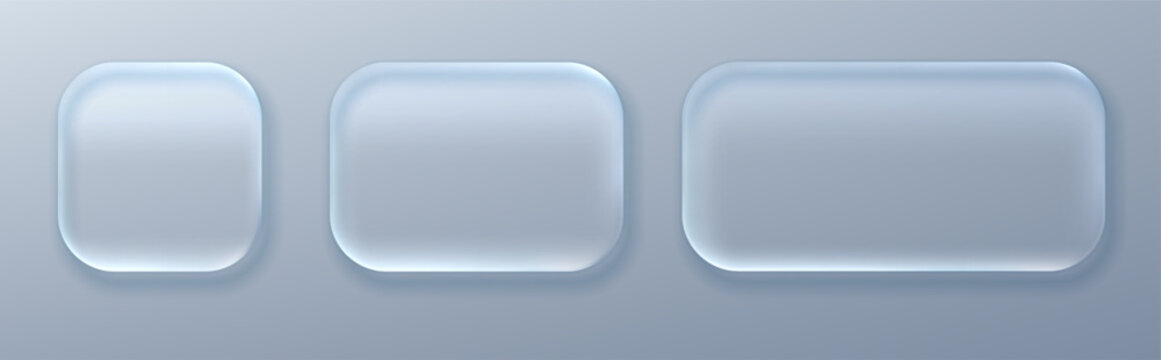Glossy transparent glass panel with liquid texture and subtle blur effect. Futuristic 3D frame for user interfaces, screens and neon design projects.