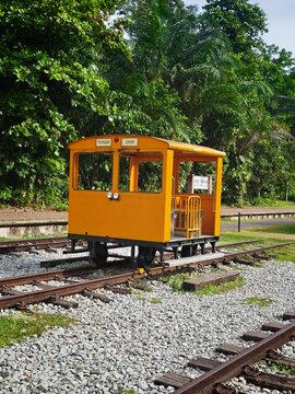 Old locomotive in Bukit Timah Station, Singapore 