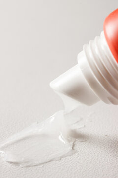 Closeup Lip Balm Smear from Squeeze Tube