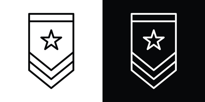 Military rank badge icon