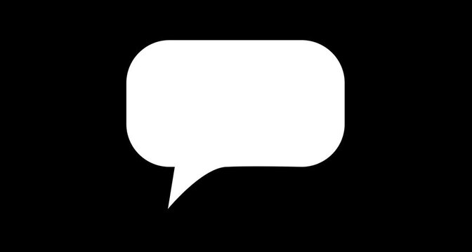 Online bubble chat messages Green Screen chroma key, pop up chat box, Text box, 3d Animation Speech Bubble Alpha channel. message box cartoon animated icon. Motion graphics of message concept