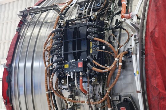ボーイング787型旅客機に搭載されるロールスロイス社製のエンジン