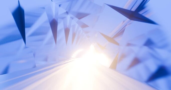 Architecture background motion of geometric arches in interior 3d animation