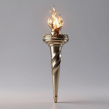 Realistic 3D Render Band Leader. Symbolic Torch Collection