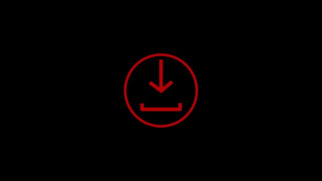 Download symbol with loading progress bar animation design. download progress, load game data, buffering process.4k motion video.
