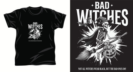 Fototapeta premium Witchcraft graphic vector t shirt design print.