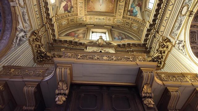 Pipe organ inside Sant'Andrea della Valle church in Rome