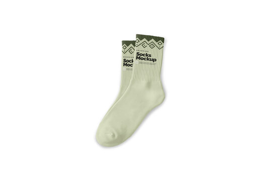 Socks Mockup Realistic Render for Branding and Commercial Use
