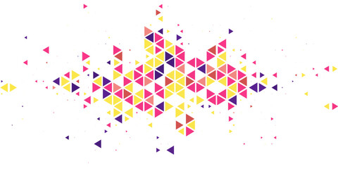 Colorful colourful modern minimalist mid century neo geometric mosaic triangle bauhaus style memphis seamless pattern abstract vector illustration © amir