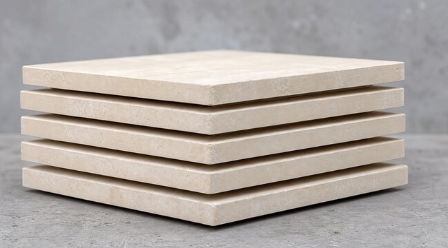 Stack of ceramic kiln shelves