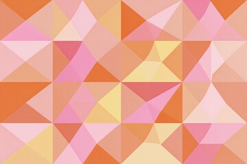 Fototapeta premium A pink and orange triangle pattern on a yellow background