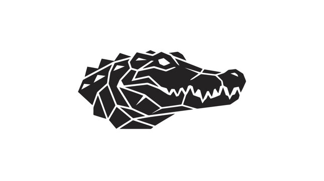 Geometric illustration of a crocodile head.