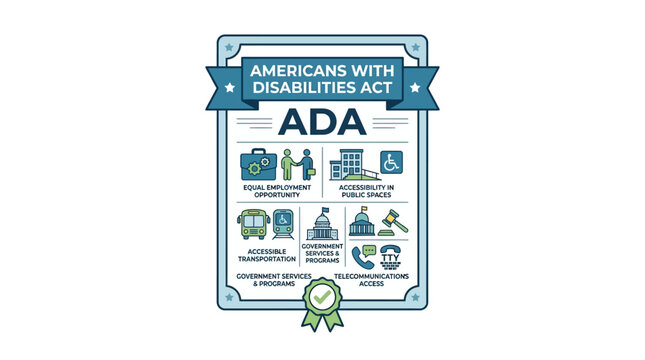 National Independence Day celebrates Disability rights on a voting ballot illustration