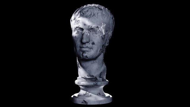 Religious Sculpture of young Julius Caesar Classical Art Render
