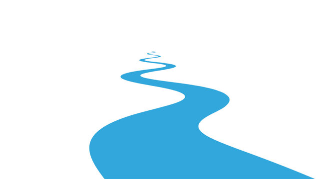 Wavy Blue Liquid Flow Design Element.
