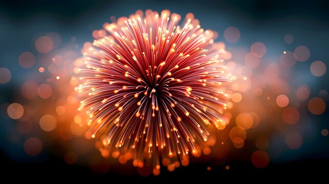 Abstract bokeh fireworks blurred colorful lights background
