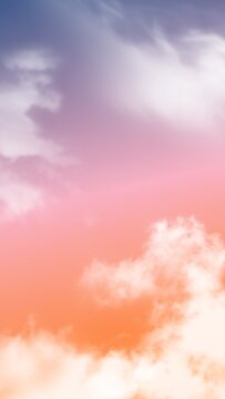 Vibrant gradient sky clouds mobile wallpaper