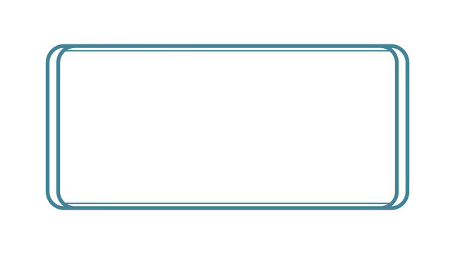Blank rectangle with double border, copy space, graphic element, template