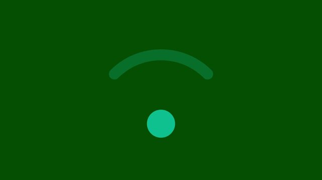 Wi-fi icon animation. Wireless and Wi-Fi icon or sign for remote internet access 4K animation 